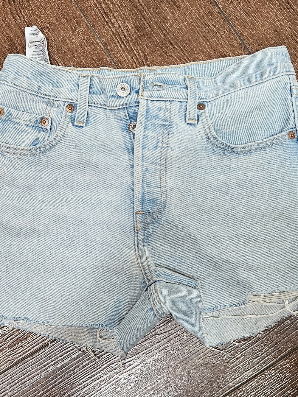 Levi's Light Blue Denim Cutoff Shorts